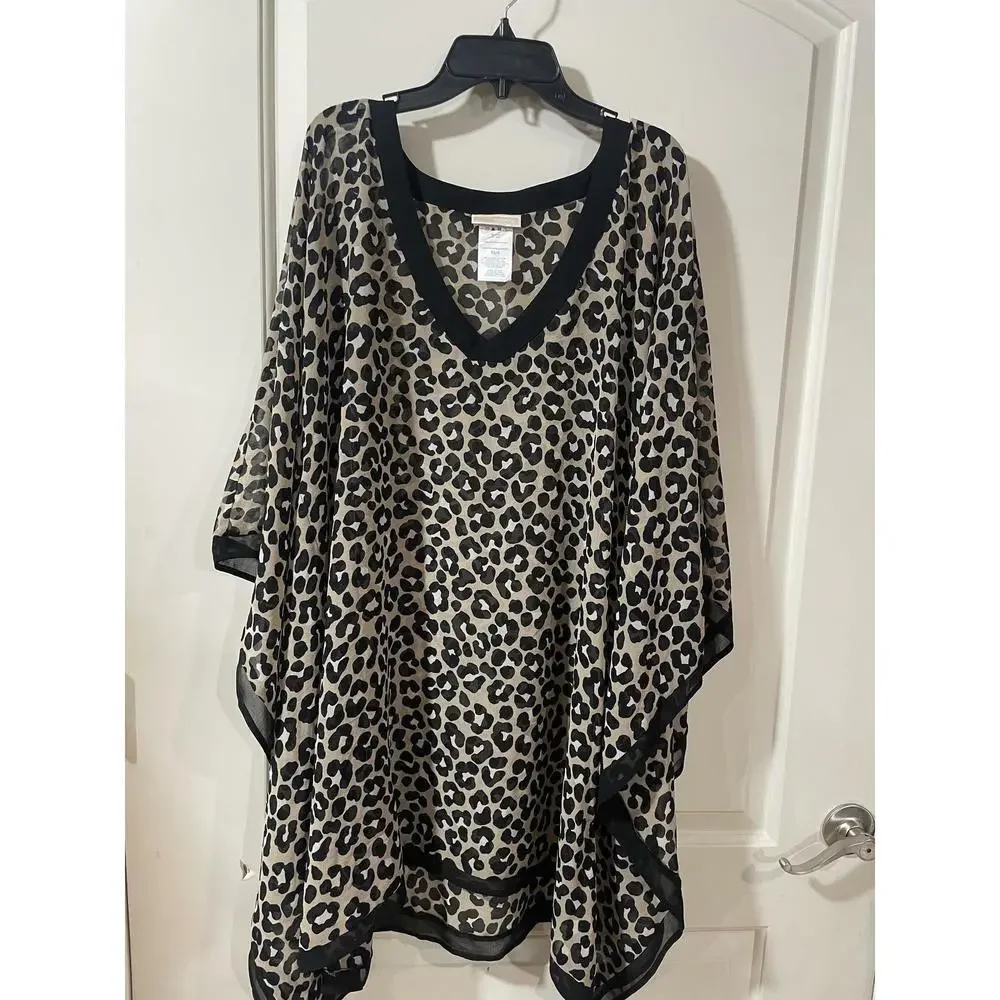 Michael Kors Swim Coverup One Size Animal Print Women's XS/S